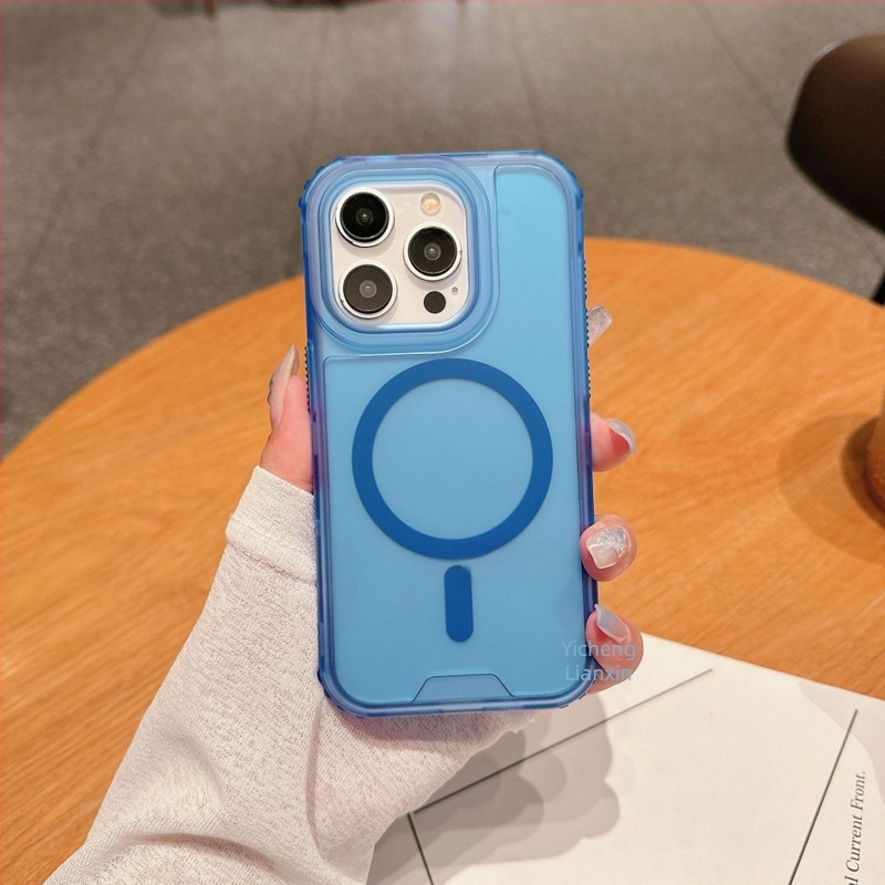 Bőrérzetű mágneses matt tok iPhone‑hoz — ütésálló védőtok