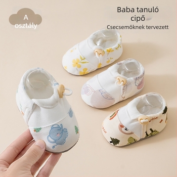 Baba cipő 0–12 hónap, ősz-tél, pamut felsőrész, puha talp, uniszex
