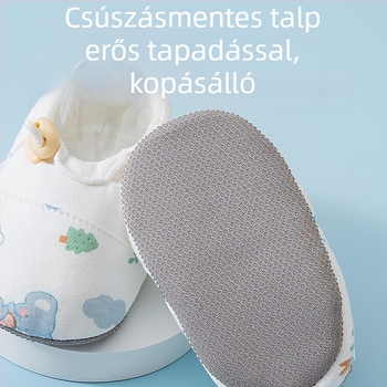 Baba cipő 0–12 hónap, ősz-tél, pamut felsőrész, puha talp, uniszex