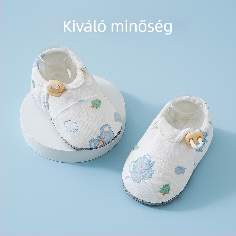 Baba cipő 0–12 hónap, ősz-tél, pamut felsőrész, puha talp, uniszex