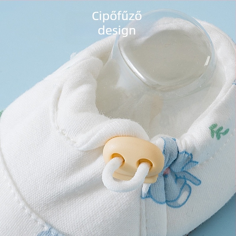 Baba cipő 0–12 hónap, ősz-tél, pamut felsőrész, puha talp, uniszex