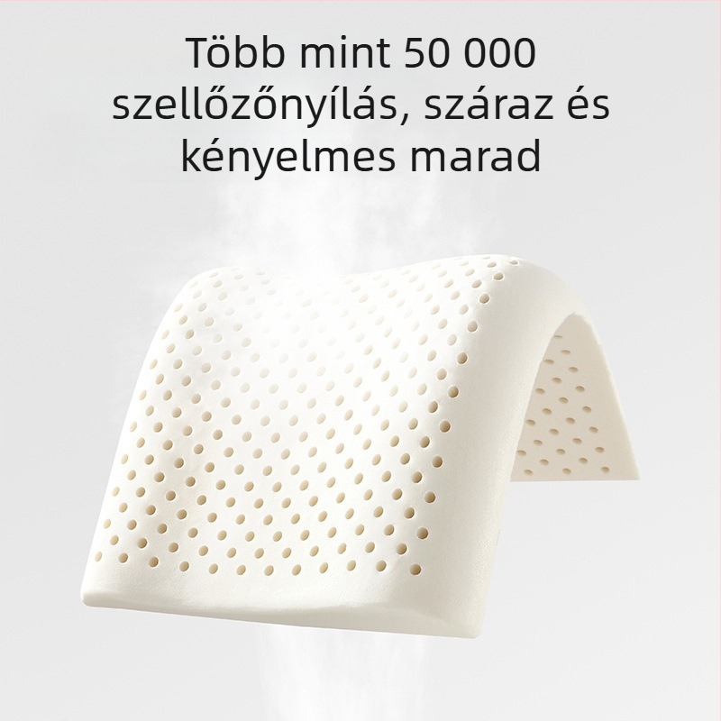 Beptides természetes latex párna gyerekeknek és babáknak, téglalap alakú, belső mag tiszta pamutból, latex tartalom több mint 90%, súly 1–2 kg