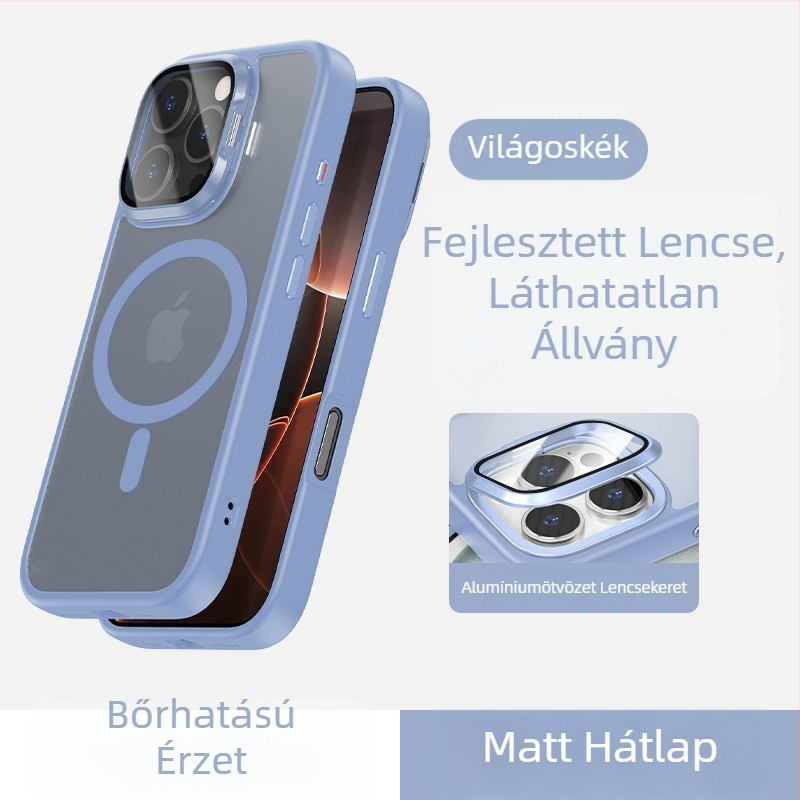 Új szemüveg tartó telefonvédő tokk iPhone 16-hoz – bőrérzetes mágneses rögzítés, teljes védelem, elegáns kialakítás