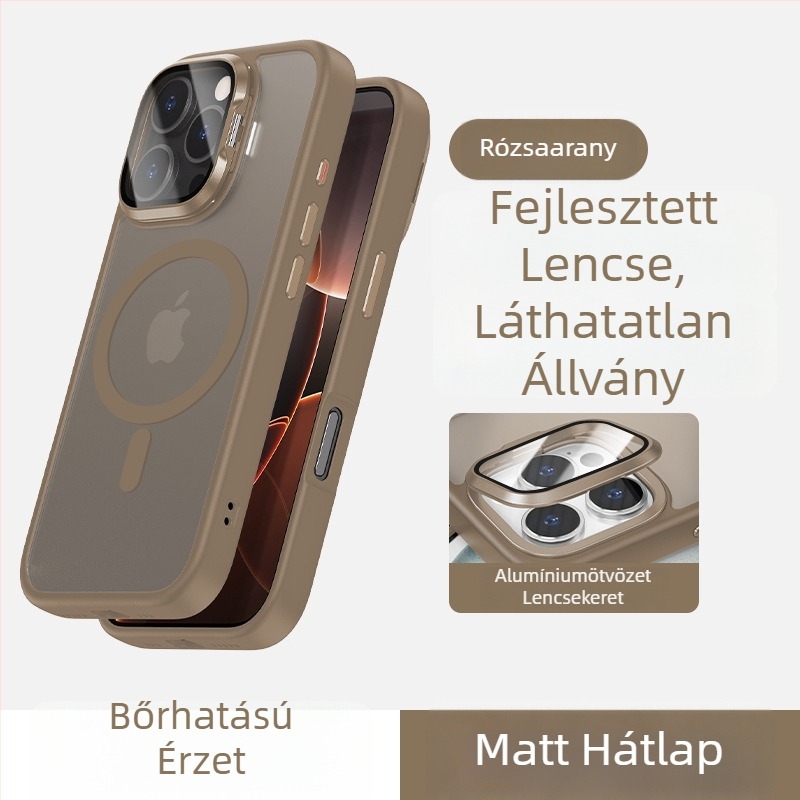 Új szemüveg tartó telefonvédő tokk iPhone 16-hoz – bőrérzetes mágneses rögzítés, teljes védelem, elegáns kialakítás
