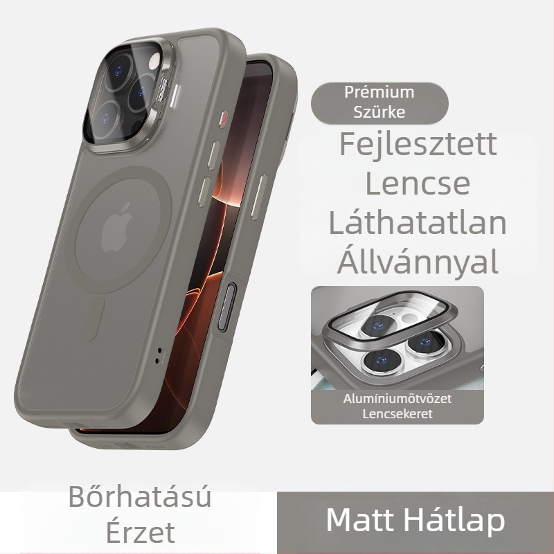 Új szemüveg tartó telefonvédő tokk iPhone 16-hoz – bőrérzetes mágneses rögzítés, teljes védelem, elegáns kialakítás