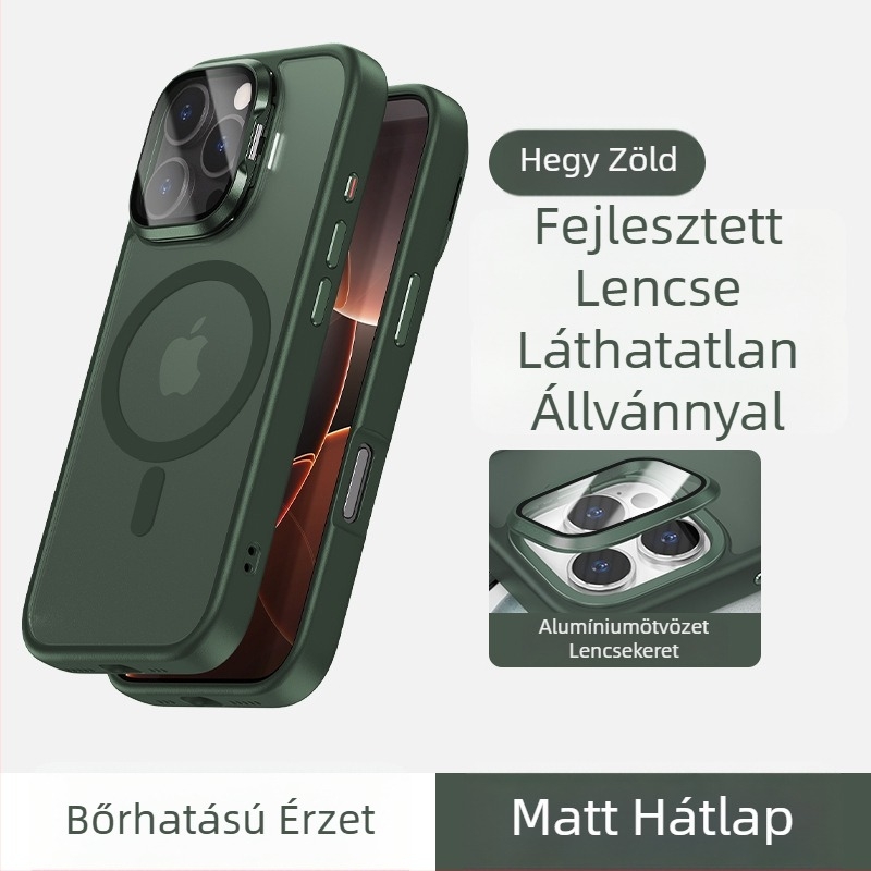 Új szemüveg tartó telefonvédő tokk iPhone 16-hoz – bőrérzetes mágneses rögzítés, teljes védelem, elegáns kialakítás