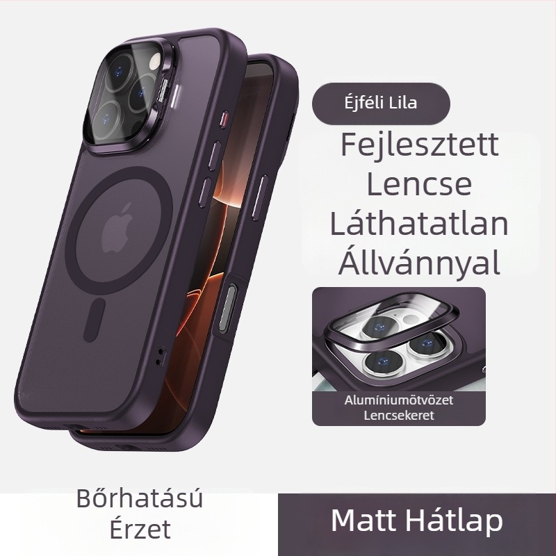 Új szemüveg tartó telefonvédő tokk iPhone 16-hoz – bőrérzetes mágneses rögzítés, teljes védelem, elegáns kialakítás