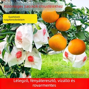 Citromgyümölcs tasak csomagoláshoz — védelem rovarok és madarak ellen; típus: ültetési/öko-/lejtővédő tasak; cél: citrusos gyümölcsök; márka: Egyéb; importált: Nem