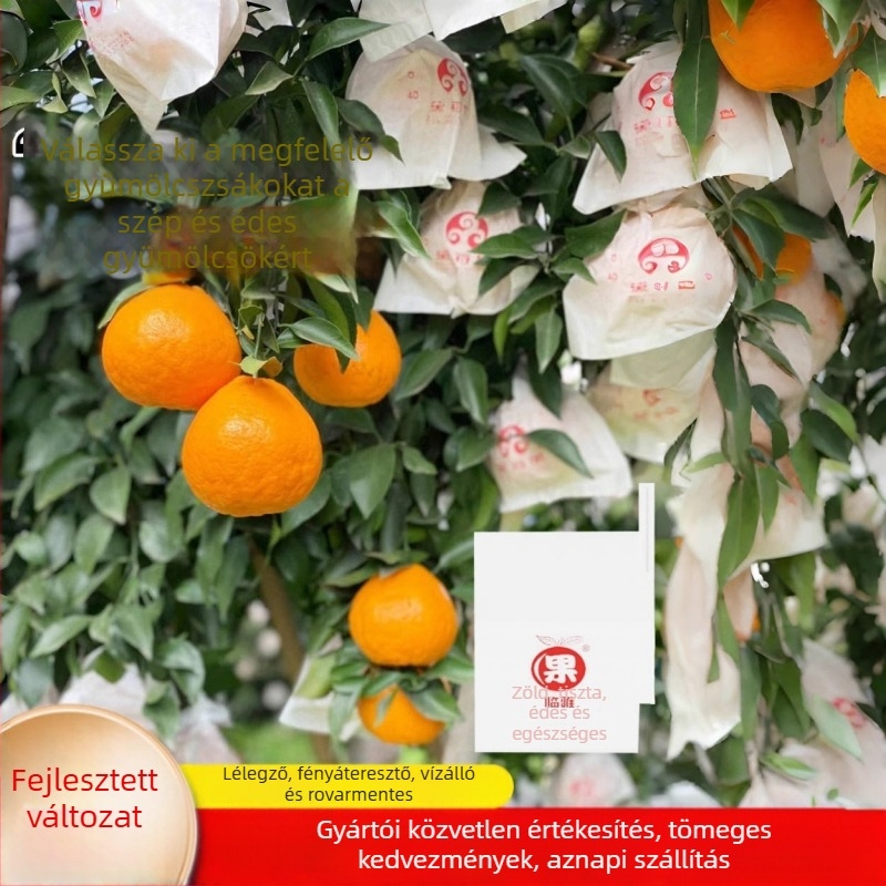 Citromgyümölcs tasak csomagoláshoz — védelem rovarok és madarak ellen; típus: ültetési/öko-/lejtővédő tasak; cél: citrusos gyümölcsök; márka: Egyéb; importált: Nem