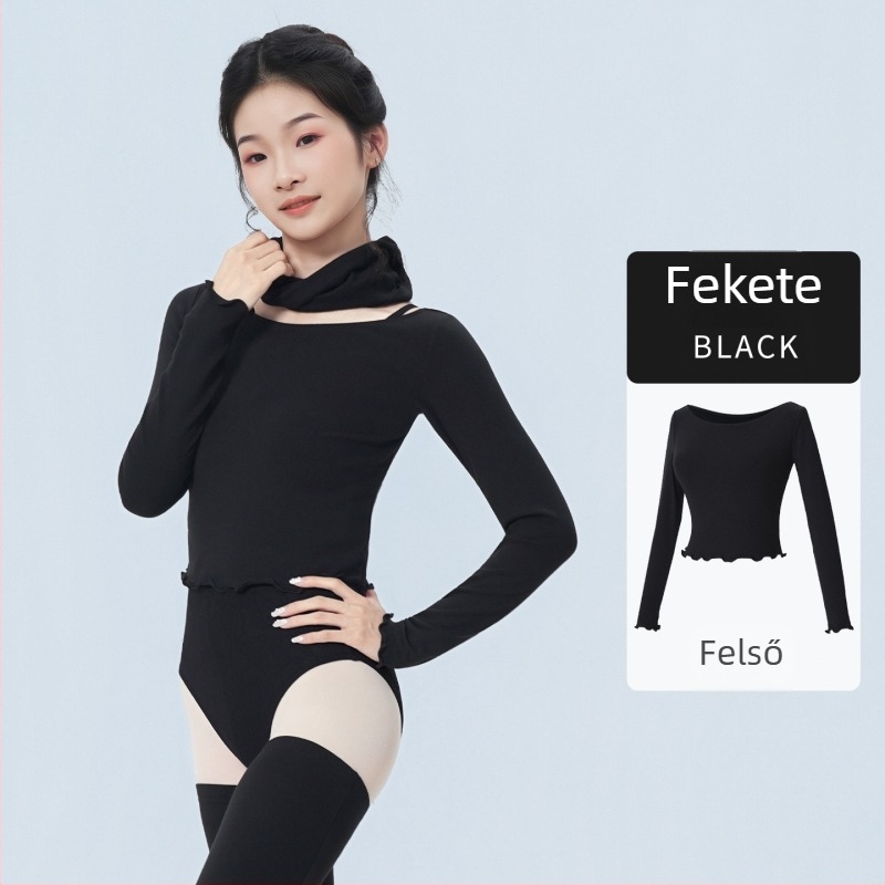 Női tánc szett: hosszú ujjú top és leggings viszkóz anyagból, balett és modern tánc számára, őszi–téli