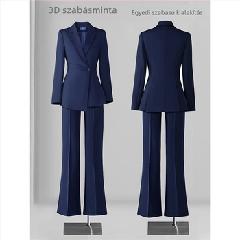 Női Slim-fit Chenille zakó, hosszú ujjú, zakó gallér, spandex keverék