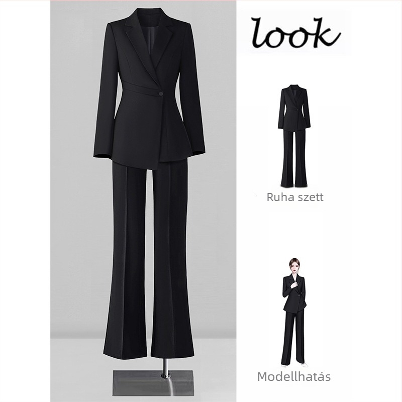 Női Slim-fit Chenille zakó, hosszú ujjú, zakó gallér, spandex keverék