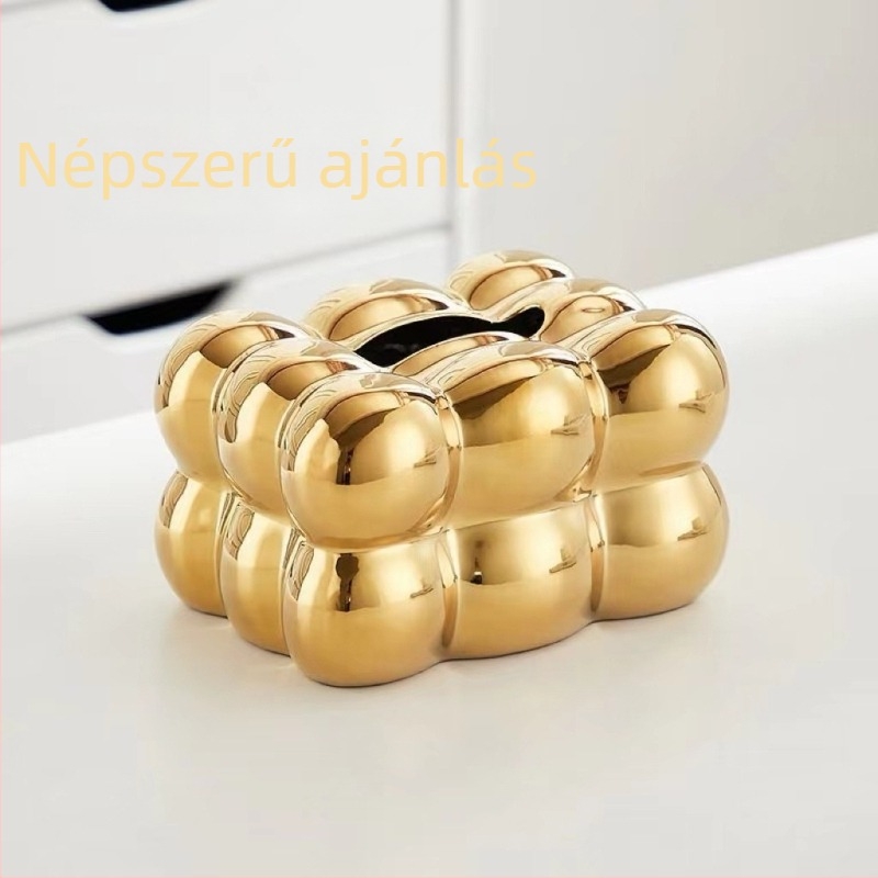 Kerámiás szalvétatartó doboz, modern minimalista stílus, vízálló és multifunkcionális, alkalmas nappalira és fürdőszobára