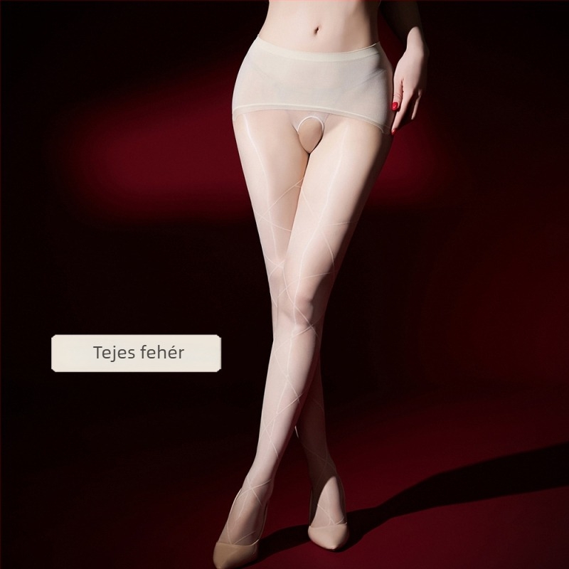 Nylon seamless harisnya, 360°, ultra vékony, selymes fényes felület, fenékemelés