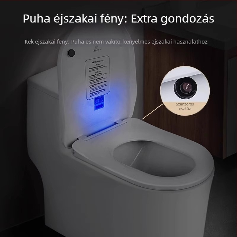 Melegített vécéülőke intelligens hőmérséklet-szabályozással, önkitisztító fúvóka, fenék- és női mosás, modell MGC1, PP anyag, osztott kivitel, szifonos öblítés