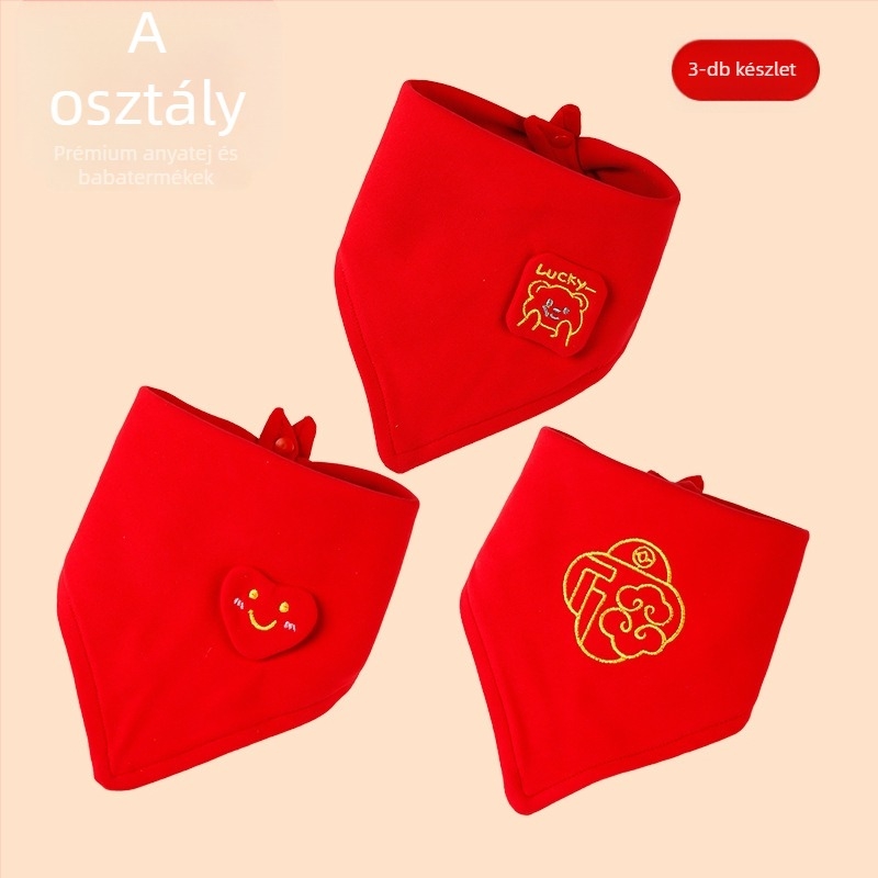 Háromszög alakú babasál (100% pamut; nedvszívó; Rajzfilm minta; 0-1 év)