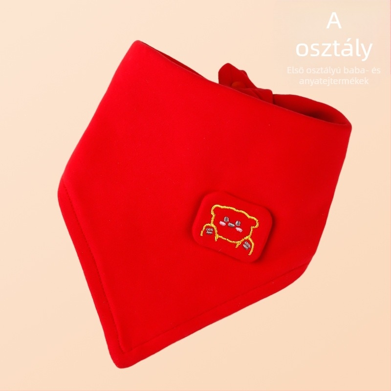 Háromszög alakú babasál (100% pamut; nedvszívó; Rajzfilm minta; 0-1 év)