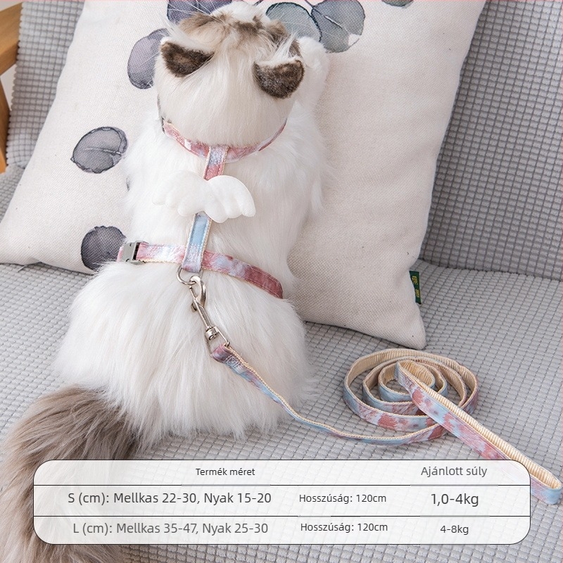 Macska sétáltató póráz és hám — szakadás elleni védelem, műanyag medál, háziállat-láncok és kötele