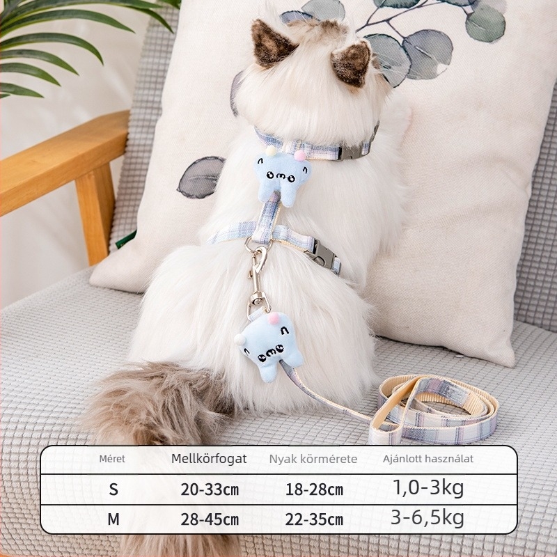 Macska sétáltató póráz és hám — szakadás elleni védelem, műanyag medál, háziállat-láncok és kötele