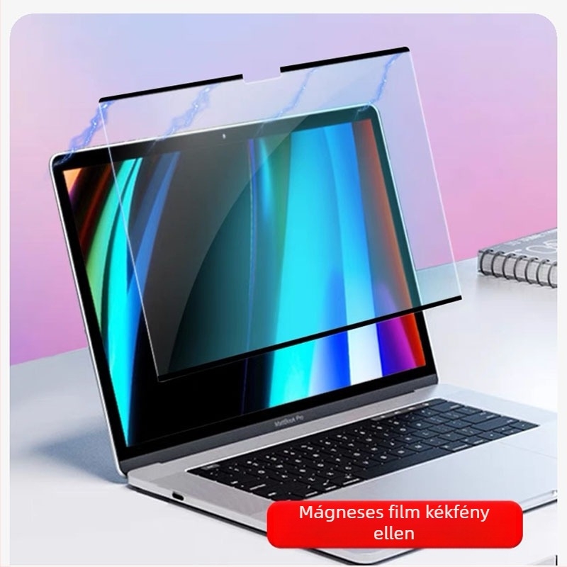 Mágneses magánéletvédő fólia MacBookhoz – PET anyag, elektrosztatikus adszorpció, kompatibilis az Apple notebookkal, testreszabott minta