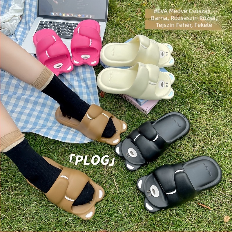 Pernoto EVA női strandpapucs, ultra-könnyű, EVA talp 3–5 cm, állatmintás, gyors száradás, vízálló, injektált talppal