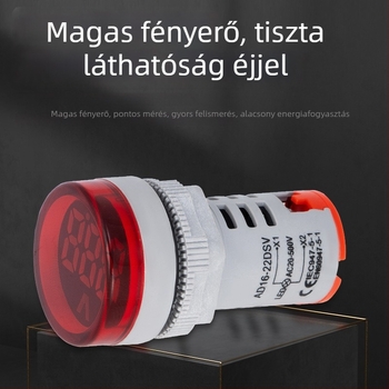 Ad16 sorozat digitális AC feszültségmérő beépített jelzőfénnyel, kör- és négyszög alakú gombokkal