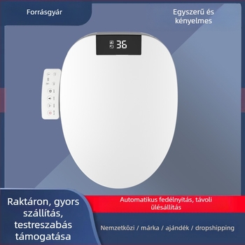 110V-os okos WC-ülőke azonnali fűtéssel, ABS anyag, vízhőmérséklet-szabályozás, hátsó öblítés, ülőke fűtés