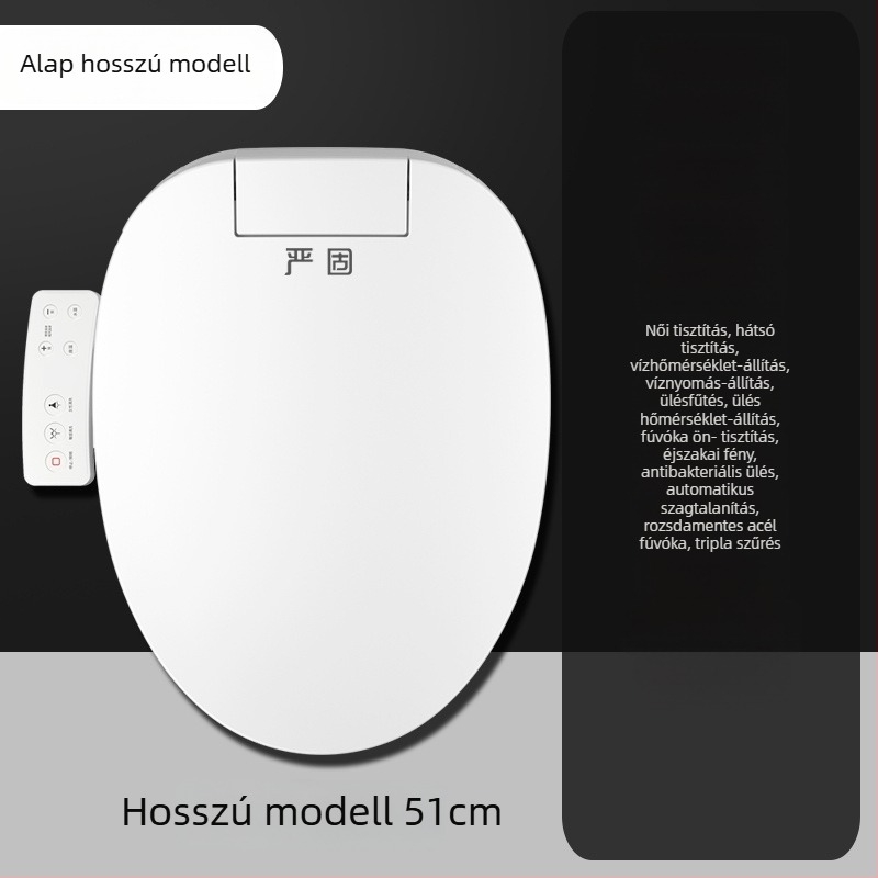 110V-os okos WC-ülőke azonnali fűtéssel, ABS anyag, vízhőmérséklet-szabályozás, hátsó öblítés, ülőke fűtés