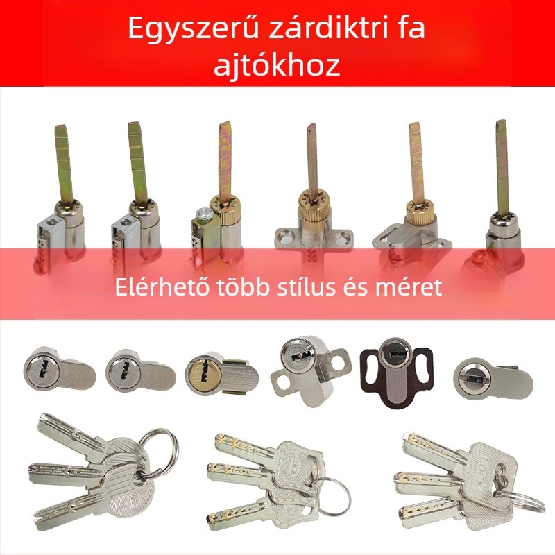 Zárhenger belső fa ajtókhoz, egynyelvű modell, alumínium ötvözet, 0,2 kg, univerzális kompatibilitás