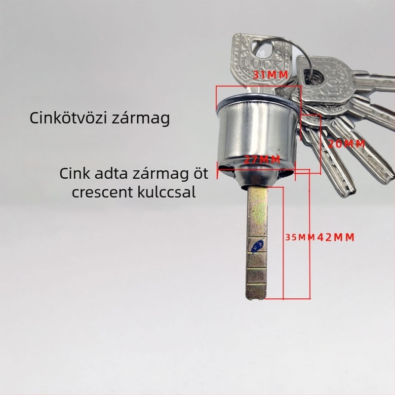Kültéri ajtózár cilindere réz anyagból, bérlemények ajtóihoz, Jianan márka, súly 160 g