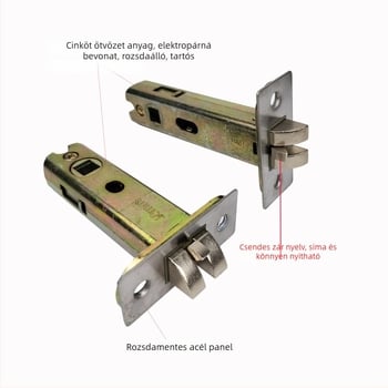 YGAF zinkötvözetes zártest fürdőszobai ajtóhoz — Ball Lock, Single Tongue, 130 g