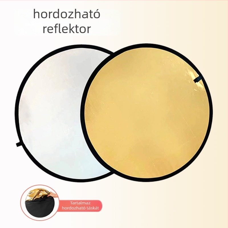 Hordozható, összecsukható öt-az-egyben reflektor termékfotózáshoz nylon bevonattal, tartozék hordtáskával