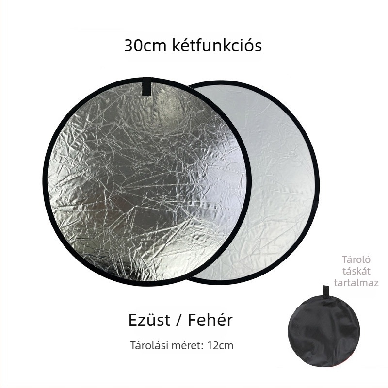 Hordozható, összecsukható öt-az-egyben reflektor termékfotózáshoz nylon bevonattal, tartozék hordtáskával