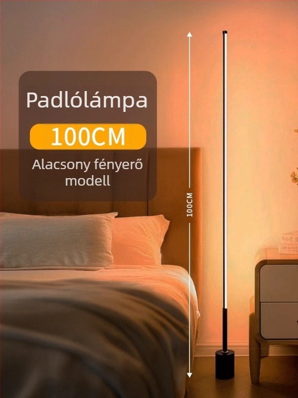 LED állólámpa akril árnyékolóval, gombkapcsolóval; CRI ≥95, feszültség ≤36V.