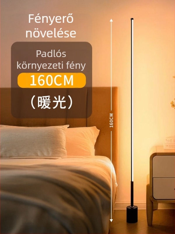 LED állólámpa akril árnyékolóval, gombkapcsolóval; CRI ≥95, feszültség ≤36V.