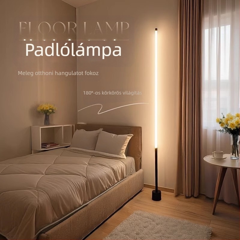 LED állólámpa akril árnyékolóval, gombkapcsolóval; CRI ≥95, feszültség ≤36V.