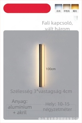 Fali lámpa, modern minimalista stílus (alumínium árnyékoló; LED; 220V; 600)