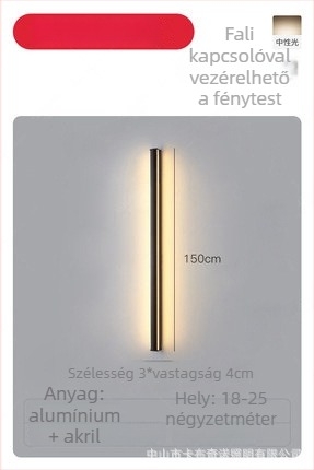 Fali lámpa, modern minimalista stílus (alumínium árnyékoló; LED; 220V; 600)