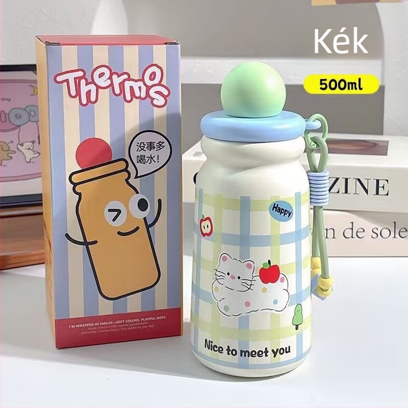 Szigetelt pohár szívószállal és teafilterrel – belső 316 rozsdamentes acél, külső 304 rozsdamentes acél, 6–12 órás szigetelés