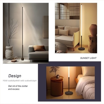 LED állólámpa – egyszerű nordic stílus, szemvédő, saroklámpa a nappaliba, 3–5 m² lefedettség