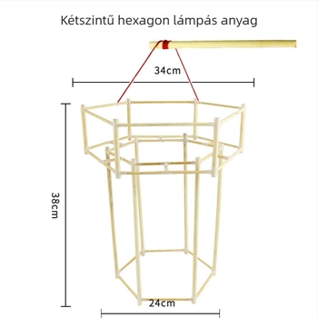 DIY Bambusz Lámpás Keret Készlet Sárkány Csontvázzal, Nem-elektrikus, Opp Bag Csomagolás, Tavaszi Fesztiválhoz, 7–14 éveseknek