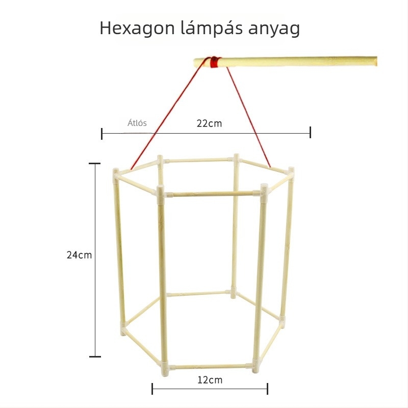 DIY Bambusz Lámpás Keret Készlet Sárkány Csontvázzal, Nem-elektrikus, Opp Bag Csomagolás, Tavaszi Fesztiválhoz, 7–14 éveseknek