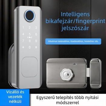 Okos zár rozsdamentes acél ajtóhoz ujjlenyomat és jelszó védelmével, vízálló kültéri használatra (Modell: G105; Import: Nem; Feldolgozás és testreszabás: Nem)