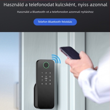 Okos zár rozsdamentes acél ajtóhoz ujjlenyomat és jelszó védelmével, vízálló kültéri használatra (Modell: G105; Import: Nem; Feldolgozás és testreszabás: Nem)