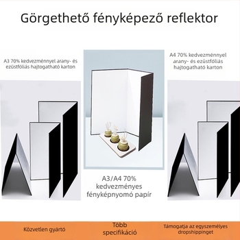 Fotózáshoz készült papíralapú háttér, összecsukható reflektor panel, matt felület (Márka: Gan Yun; Piacra kerülés ideje: 2023; Típus: háttérpapír; Anyag: papír; Alkalmazás: termékfotózás)
