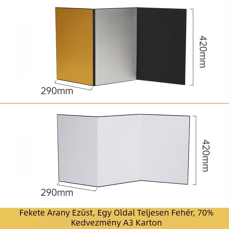 Fotózáshoz készült papíralapú háttér, összecsukható reflektor panel, matt felület (Márka: Gan Yun; Piacra kerülés ideje: 2023; Típus: háttérpapír; Anyag: papír; Alkalmazás: termékfotózás)