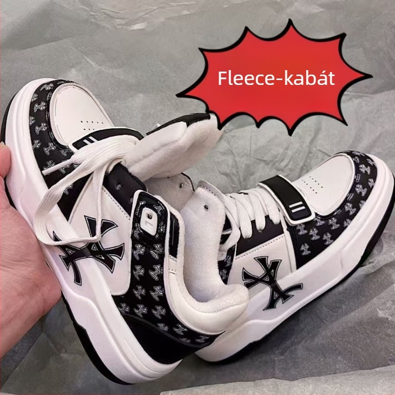 Uniszex sportos-casual cipő, alacsony felső rész, betűs mintázat, gumírozott talp, 3–5 cm sarok