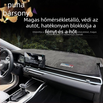 Suede anyagú belső autóközépkonzol matrac, fényvédő, márkajelzés mintával, hivatalosan licencelve a 22–25-ös Emgrand Longteng negyedik generációjához