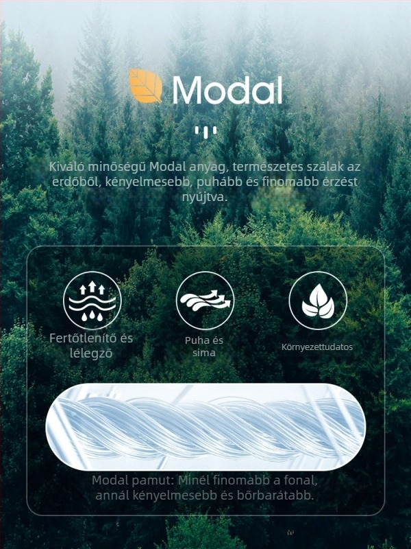 Férfiaknak modal-pamut-elasztán keverékű hosszúujjú alapréteg felső, kerek nyakú, szűk szabású