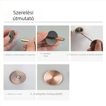 Ajtólyuk dugó — rozsdamentes acél, állítható, modern minimalista stílus, otthoni használatra